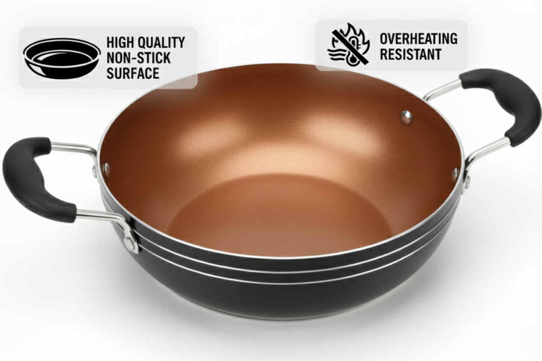 Non Stick Kadhai 24" Cm Gold Series