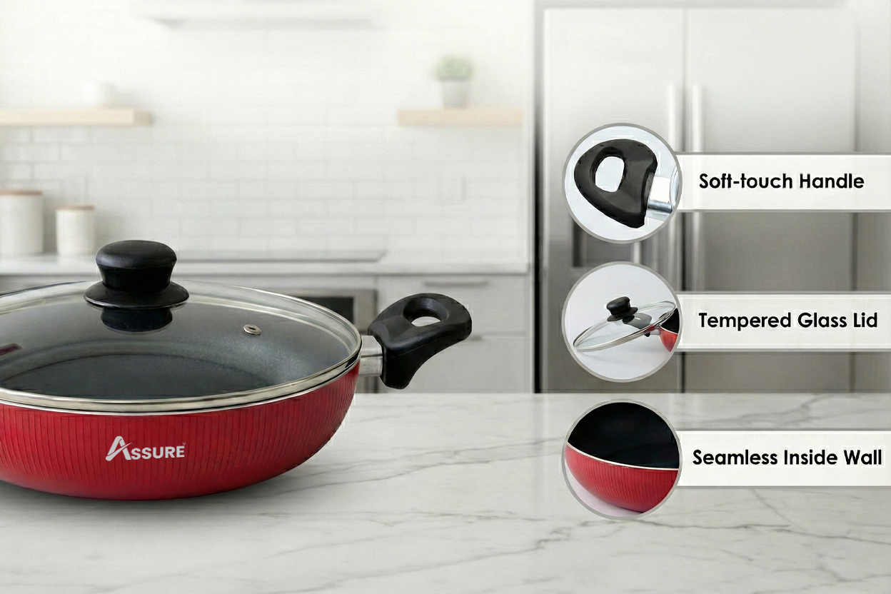 Non-Stick Kadhai With Lid- Premium Series