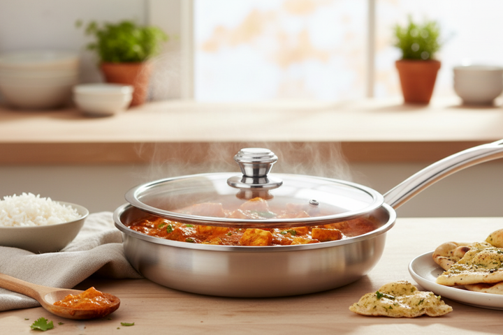 Tri-Ply Frypan With Glass Lid