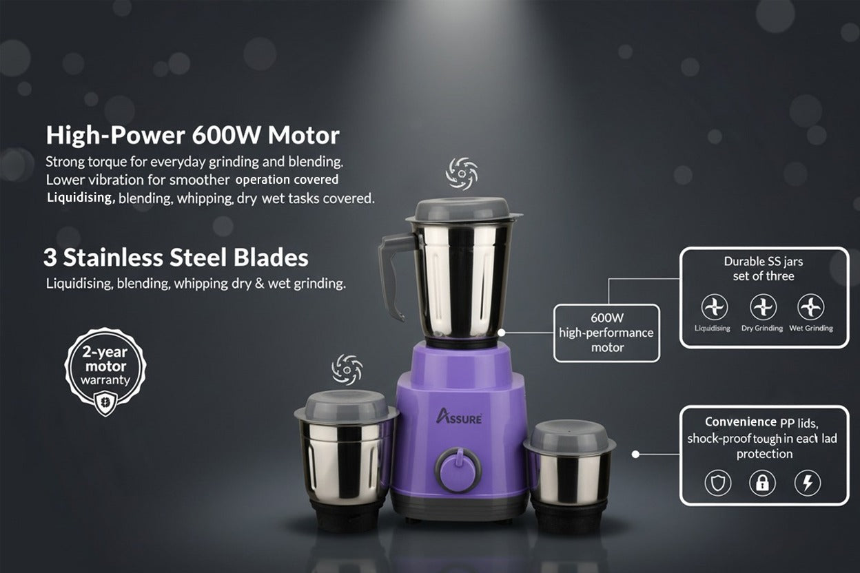 Brezza 600W Mixer Grinder