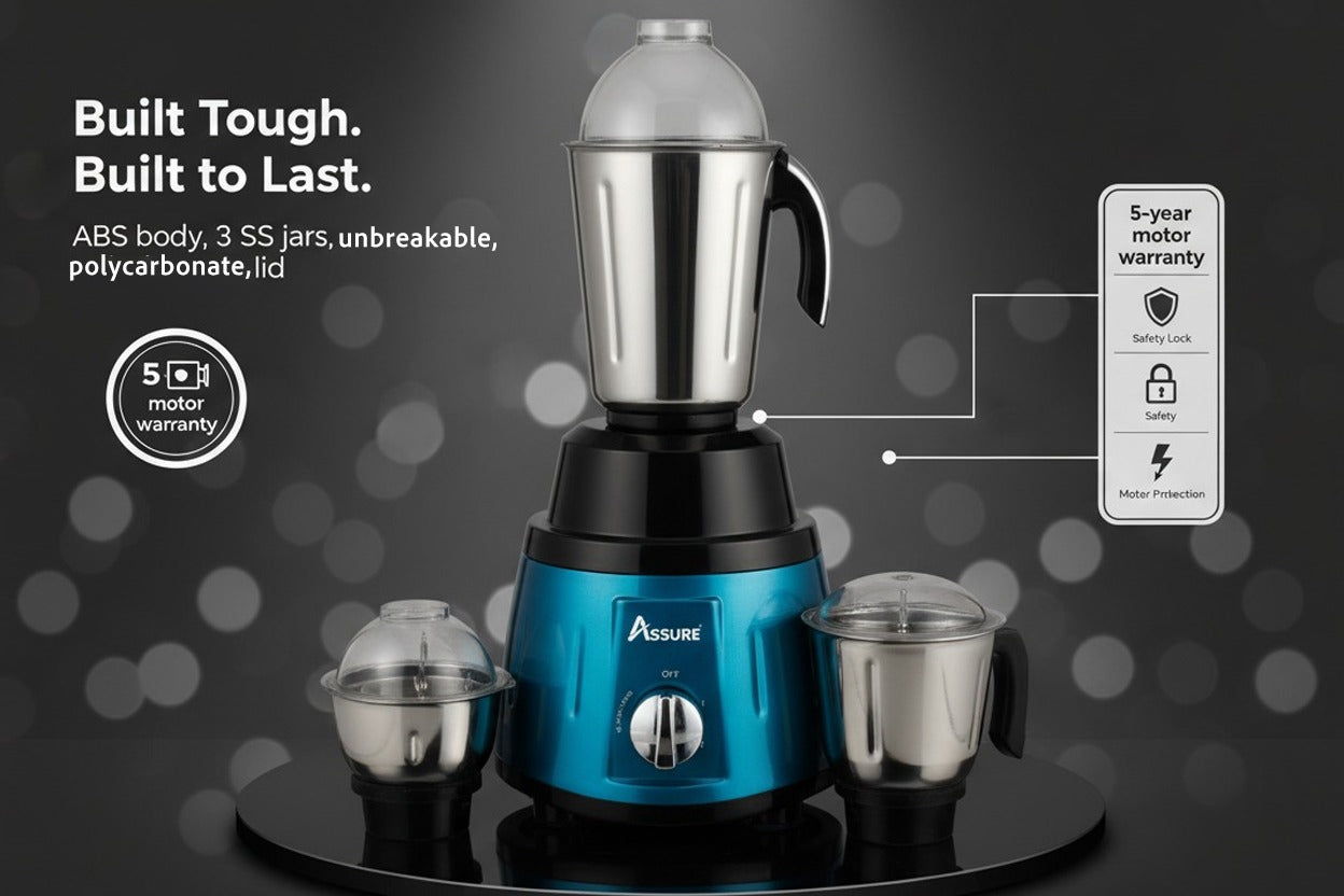 Bigbull 1000W Mixer Grinder with 3 Jars