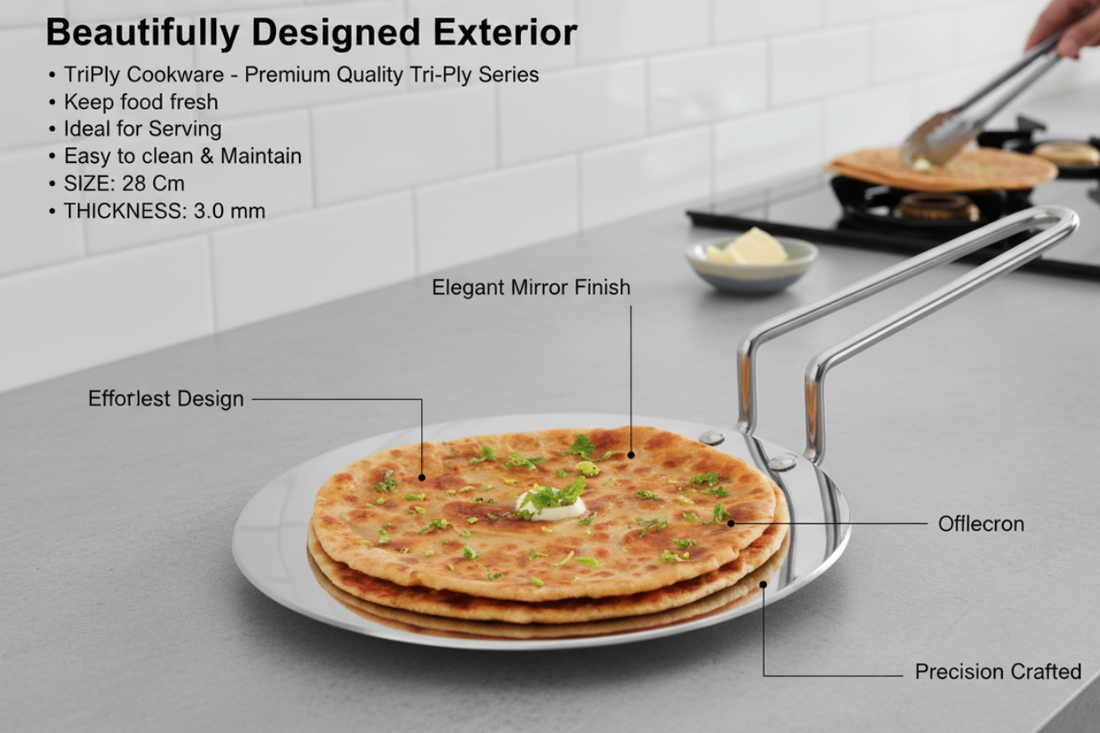 Tri-Ply Concave Tawa