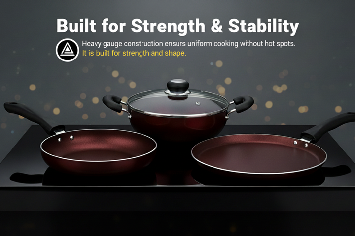 Gold Series Cookware 3 Pcs Gift Set