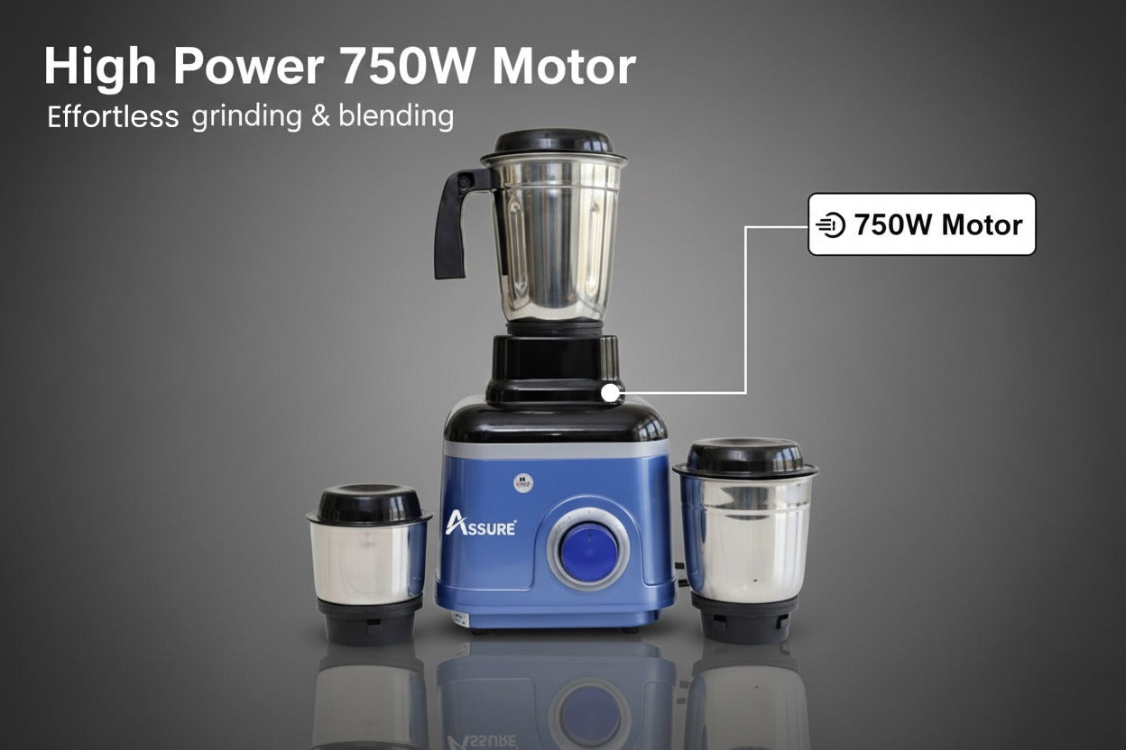 Prince 750W Mixer-Grinder With 3 Jars